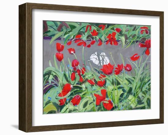 Tulips and reflection,2017-Andrew Macara-Framed Giclee Print