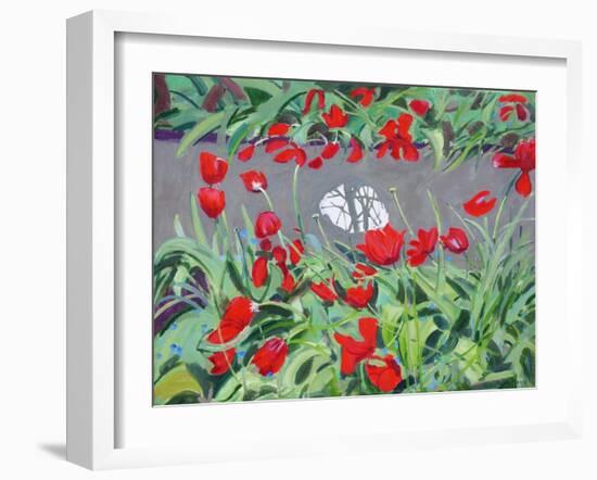 Tulips and reflection,2017-Andrew Macara-Framed Giclee Print