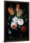 Tulips and Roses in a Glass Vase-Jan van Kessel-Framed Giclee Print