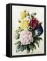 Tulips and Roses-Louise Thuillier Mornard-Framed Stretched Canvas
