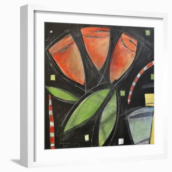 Tulips and Water Glass-Tim Nyberg-Framed Giclee Print