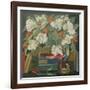 Tulips, books and postcards-Jennifer Abbott-Framed Giclee Print