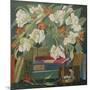 Tulips, books and postcards-Jennifer Abbott-Mounted Giclee Print