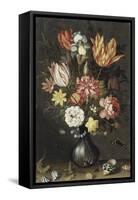 Tulips, Carnations, an Iris-Balthasar van der Ast-Framed Stretched Canvas