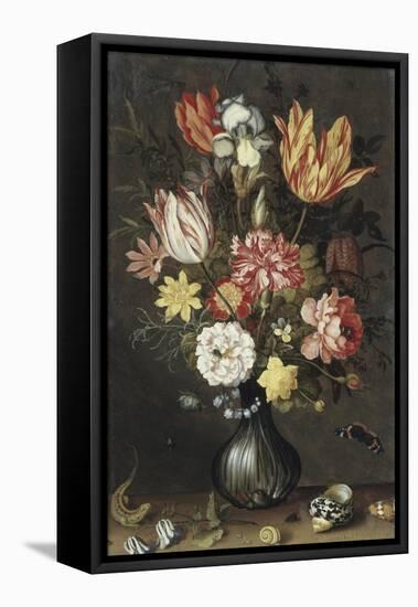 Tulips, Carnations, an Iris-Balthasar van der Ast-Framed Stretched Canvas
