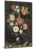 Tulips, Carnations, an Iris-Balthasar van der Ast-Mounted Giclee Print