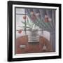 Tulips, Curtain, Cups-Ruth Addinall-Framed Giclee Print