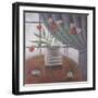 Tulips, Curtain, Cups-Ruth Addinall-Framed Giclee Print