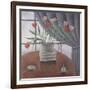 Tulips, Curtain, Cups-Ruth Addinall-Framed Giclee Print