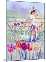 Tulips Garden Gates-Judy Mastrangelo-Mounted Giclee Print