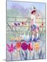 Tulips Garden Gates-Judy Mastrangelo-Mounted Giclee Print