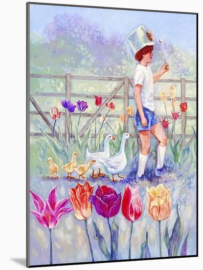 Tulips Garden Gates-Judy Mastrangelo-Mounted Giclee Print