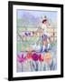 Tulips Garden Gates-Judy Mastrangelo-Framed Giclee Print