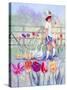 Tulips Garden Gates-Judy Mastrangelo-Stretched Canvas