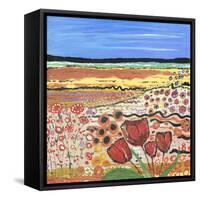 Tulips in a Field-Caroline Duncan-Framed Stretched Canvas