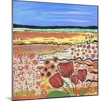 Tulips in a Field-Caroline Duncan-Mounted Giclee Print