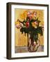 Tulips in a Glass Pitcher, 1910 (Oil on Paper Laid down on Canvas)-Louis Valtat-Framed Giclee Print