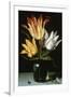 Tulips in a Glass Vase-Ambrosius Bosschaert the Elder-Framed Giclee Print