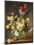 Tulips in a Glass Vase-Albert Williams-Mounted Giclee Print