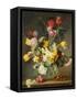 Tulips in a Glass Vase-Albert Williams-Framed Stretched Canvas