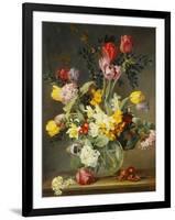 Tulips in a Glass Vase-Albert Williams-Framed Giclee Print