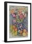 Tulips in a Japanese Vase with Fruit-Joan Thewsey-Framed Giclee Print
