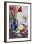 Tulips in a Jug,With a Glass Bowl 2003-Joan Thewsey-Framed Giclee Print