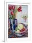 Tulips in a Jug,With a Glass Bowl 2003-Joan Thewsey-Framed Giclee Print