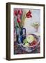 Tulips in a Jug,With a Glass Bowl 2003-Joan Thewsey-Framed Premium Giclee Print