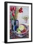 Tulips in a Jug,With a Glass Bowl 2003-Joan Thewsey-Framed Giclee Print