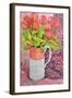 Tulips in a Pink and White Jug, 2005-Joan Thewsey-Framed Giclee Print