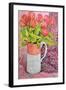 Tulips in a Pink and White Jug, 2005-Joan Thewsey-Framed Giclee Print