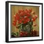 Tulips in a Porcelain Vase-Peter Johan Schou-Framed Giclee Print