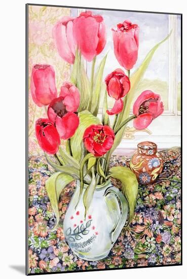 Tulips in a Rye Jug-Joan Thewsey-Mounted Giclee Print