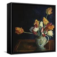 Tulips in a Staffordshire Jug, Catalogue No. 210C-Dora Carrington-Framed Stretched Canvas