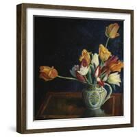 Tulips in a Staffordshire Jug, Catalogue No. 210C-Dora Carrington-Framed Giclee Print