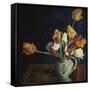 Tulips in a Staffordshire Jug-Dora Carrington-Framed Stretched Canvas