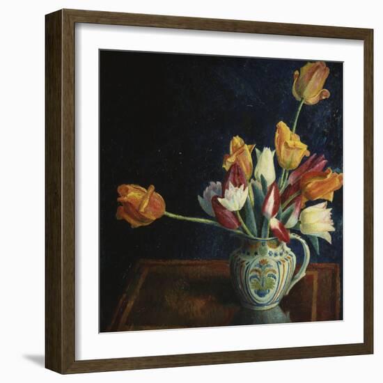 Tulips in a Staffordshire Jug-Dora Carrington-Framed Giclee Print