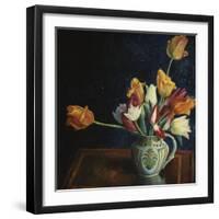 Tulips in a Staffordshire Jug-Dora Carrington-Framed Giclee Print