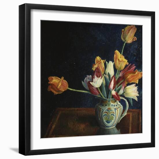 Tulips in a Staffordshire Jug-Dora Carrington-Framed Giclee Print