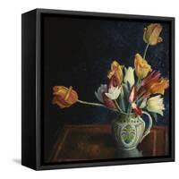 Tulips in a Staffordshire Jug-Dora Carrington-Framed Stretched Canvas
