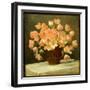 Tulips in a Vase on a Draped Table, 1915 (Oil on Canvas)-Peter Johan Schou-Framed Giclee Print