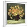 Tulips in a Vase on a Draped Table (detail)-Peter Johan Schou-Framed Giclee Print