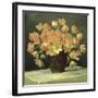 Tulips in a Vase on a Draped Table (detail)-Peter Johan Schou-Framed Giclee Print