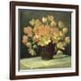 Tulips in a Vase on a Draped Table (detail)-Peter Johan Schou-Framed Giclee Print