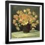 Tulips in a Vase on a Draped Table (detail)-Peter Johan Schou-Framed Giclee Print