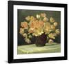 Tulips in a Vase on a Draped Table-Peter Johan Schou-Framed Premium Giclee Print