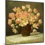 Tulips in a Vase on a Draped Table-Peter Johan Schou-Mounted Giclee Print