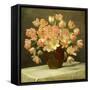 Tulips in a Vase on a Draped Table-Peter Johan Schou-Framed Stretched Canvas