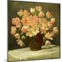 Tulips in a Vase on a Draped Table-Peter Johan Schou-Mounted Giclee Print